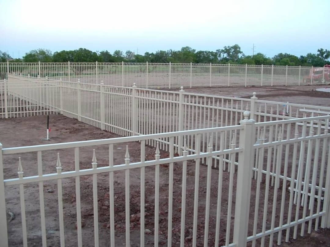 Steel fence installation by KB Fence & Construction